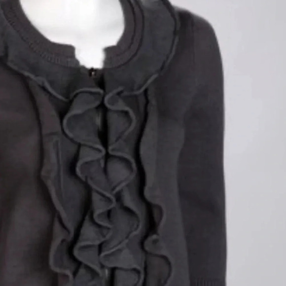 ESCIO BOUTIQUE EUC WOMENS ZIP GRAY SWEATER TOP SHIRT WINTER FALL HOLIDAY SIZE XL - Picture 2 of 6